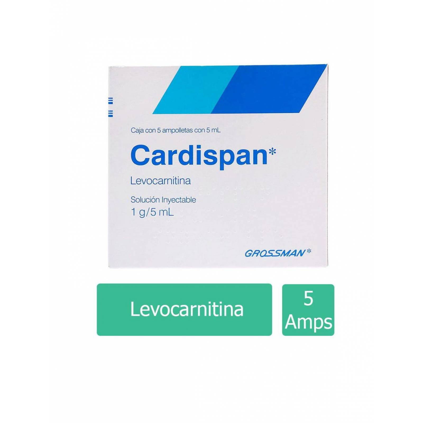 Cardispan 1g / 5 mL Caja Con 5 Ampolletas 