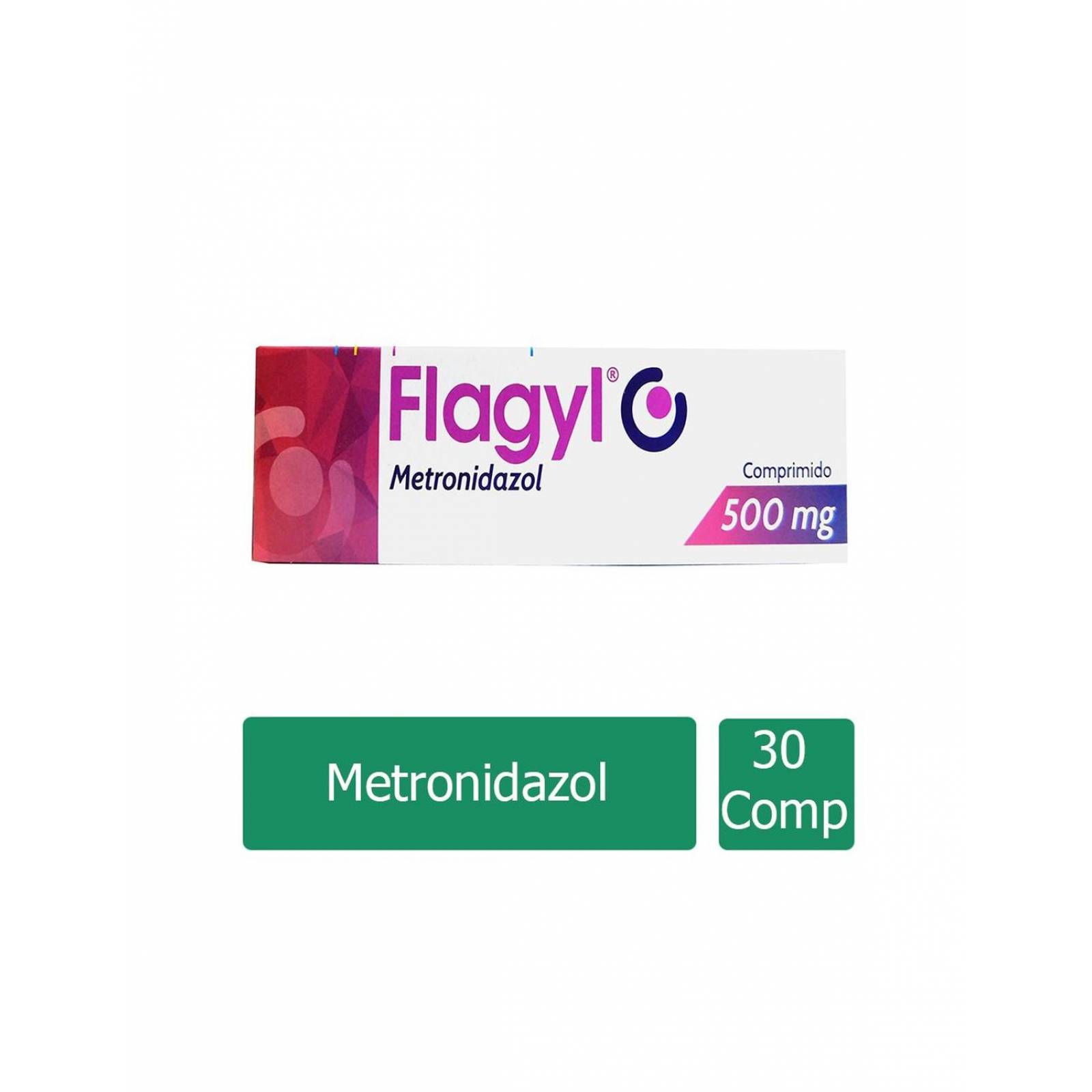 Flagyl 500 mg Caja Con 30 Comprimidos 