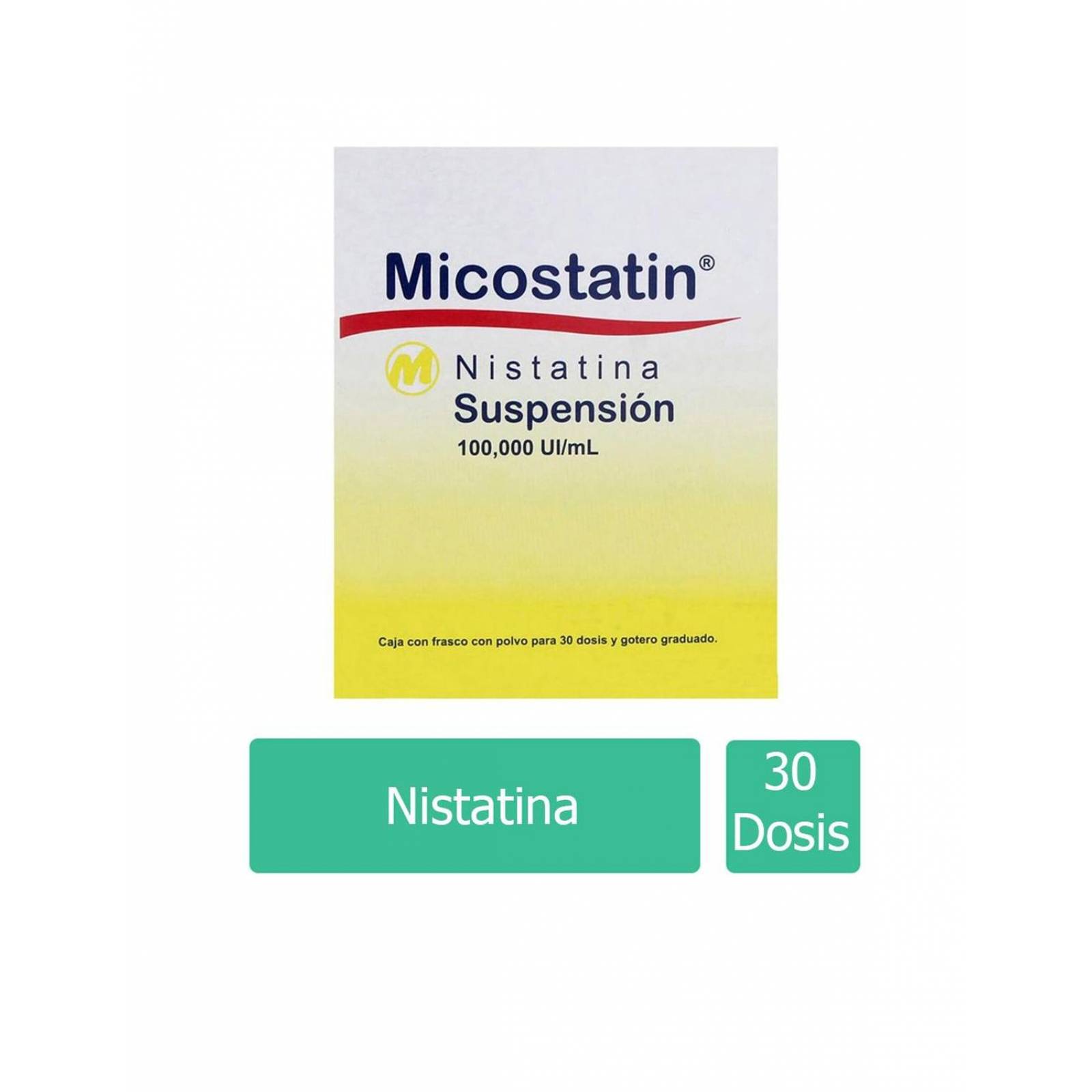Micostatin Suspensión 100,000 UI/mL Caja Con Frasco Para 30 Dosis 