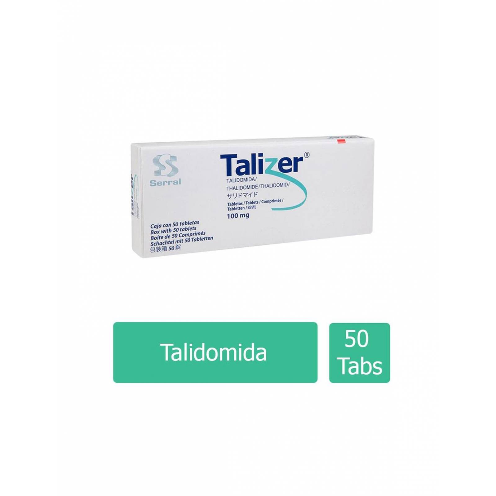 Talizer 100 mg Caja con 50 Tabletas 