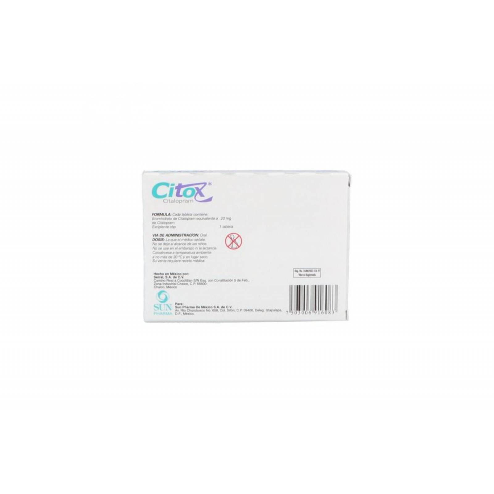 Citox 20 mg Caja Con 28 Tabletas 