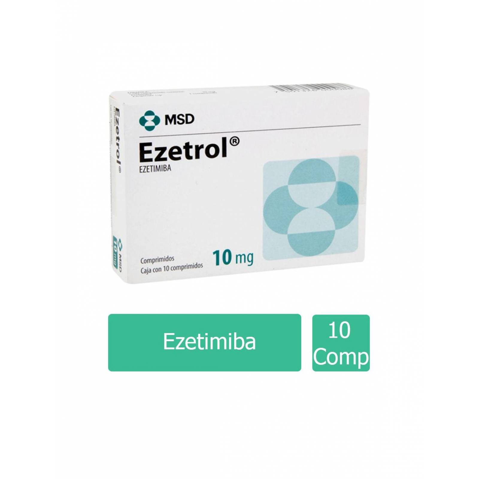 Ezetrol 10 mg Caja Con 10 Comprimidos 