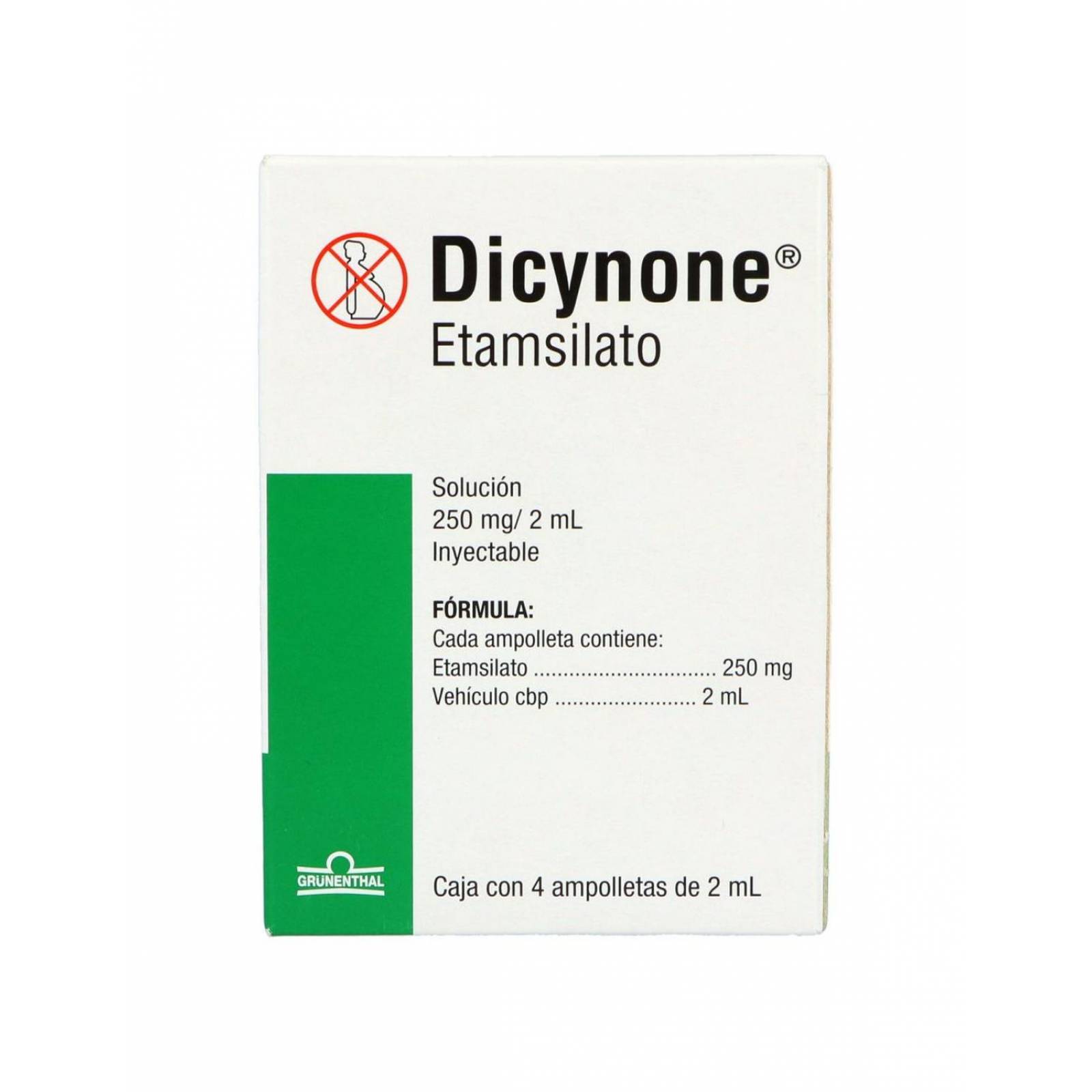 Dicynone 250 mg Caja Con 4 Ampolletas De 2 mL 