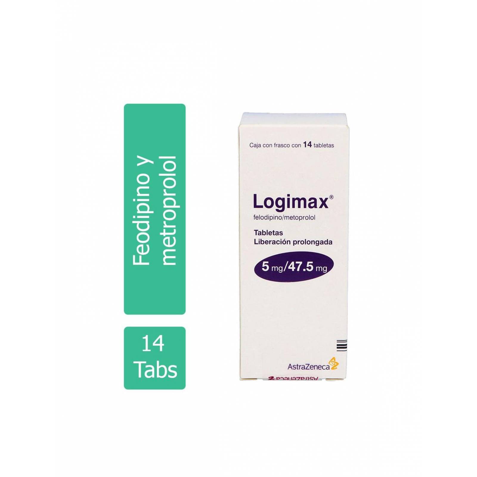 Logimax 5mg / 47.5 mg Caja Con Frasco 14 Tabletas 