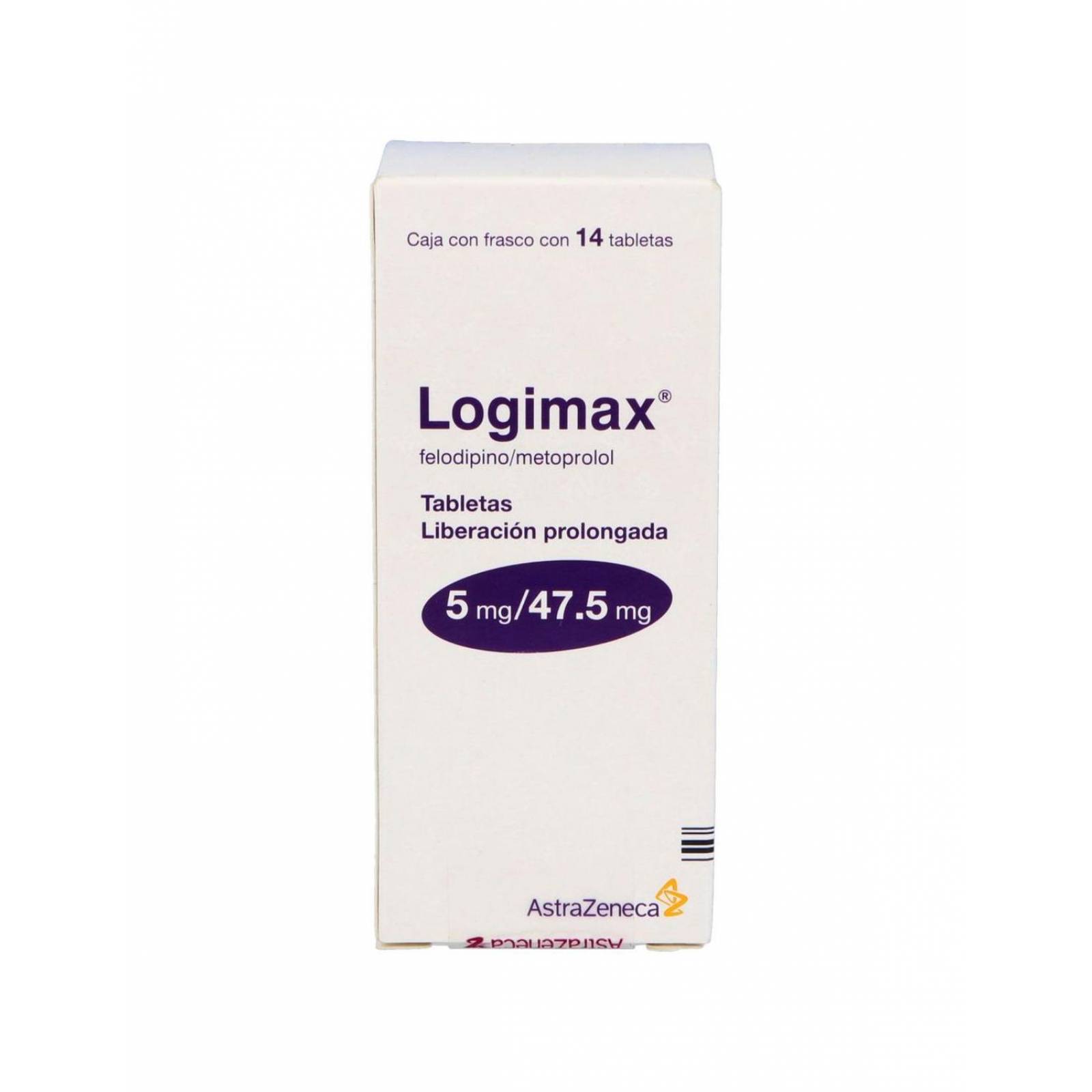 Logimax 5mg / 47.5 mg Caja Con Frasco 14 Tabletas 