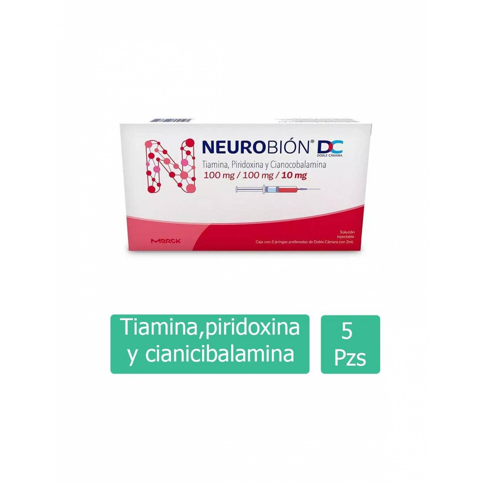 Neurobión DC 100mg/100mg/1mg Caja Con 5 Jerigas Prellenadas 