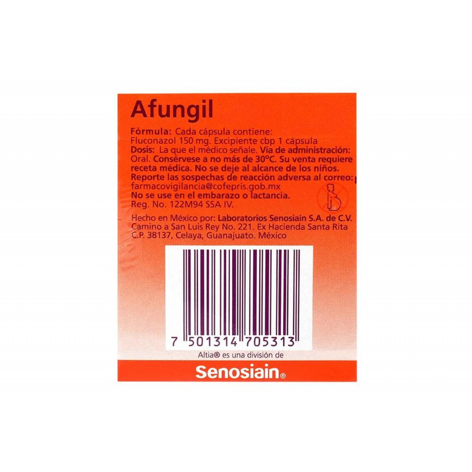 Afungil 150 mg 2 Cajas Con Una Cápsula Cada Una 
