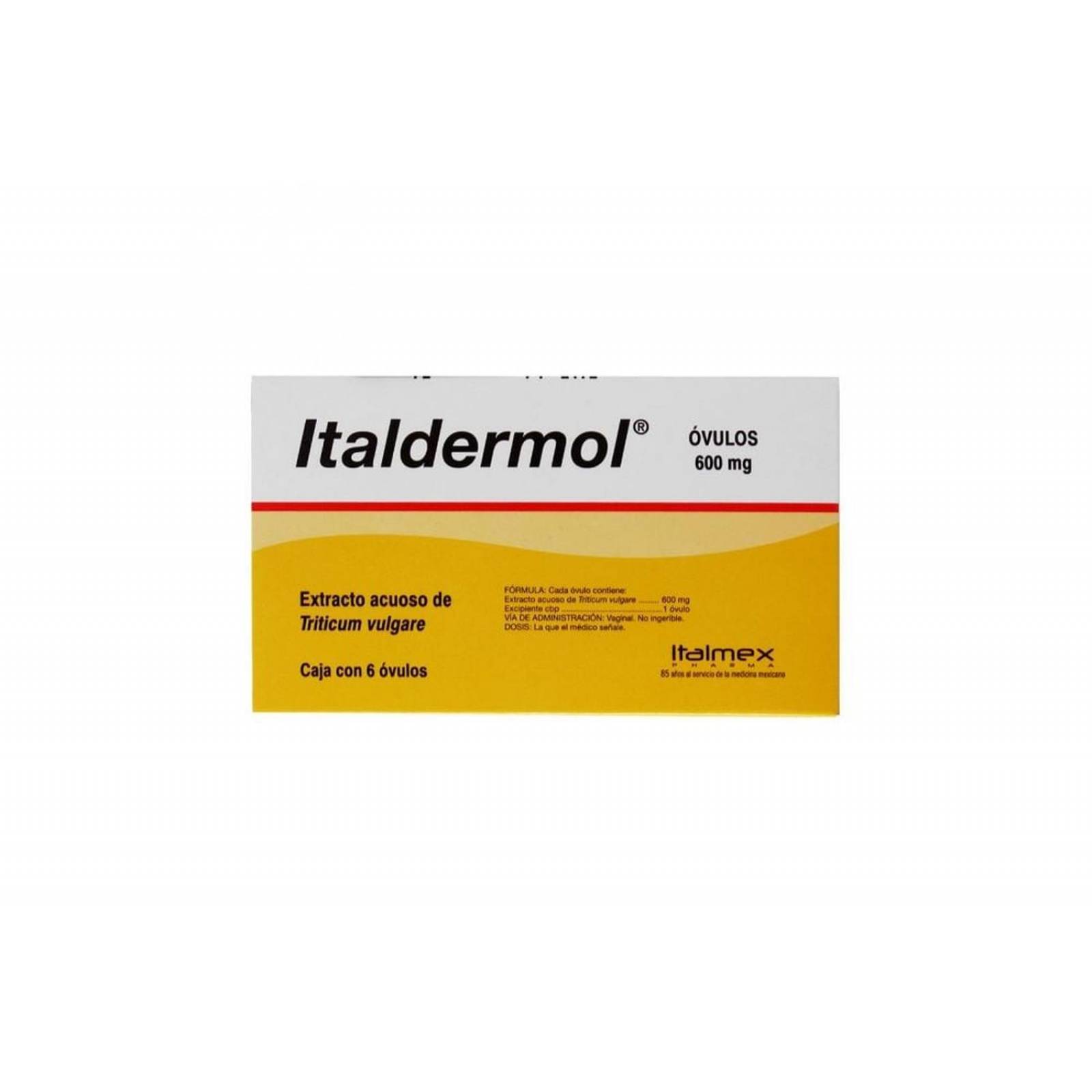 Italdermol 600 mg Caja Con 6 Óvulos 