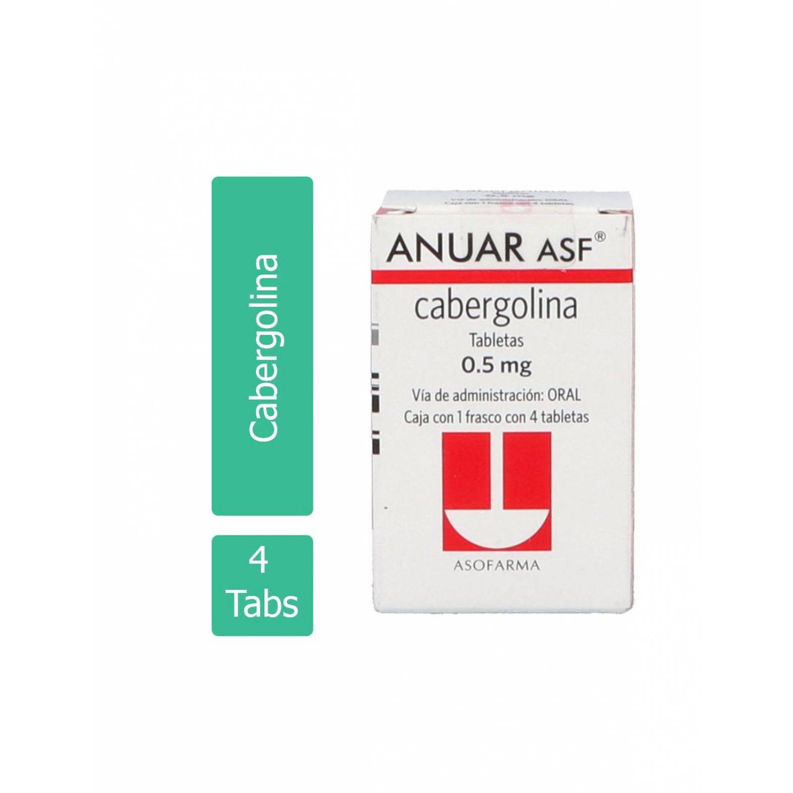 Anuar Asf 0.5 mg Caja con Frasco con 4 Tabletas 