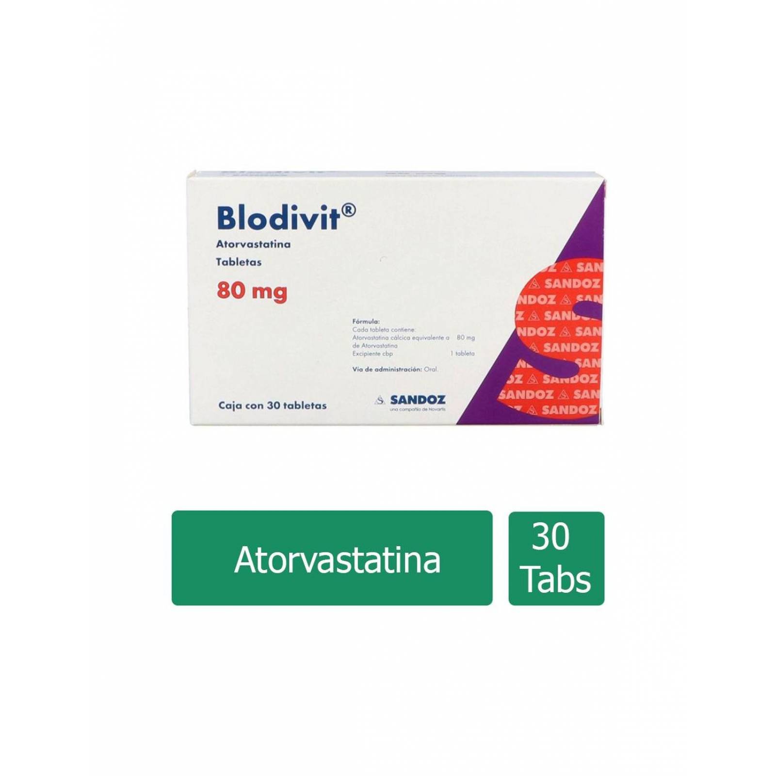 Blodivit 80 mg Caja Con 30 Tabletas 