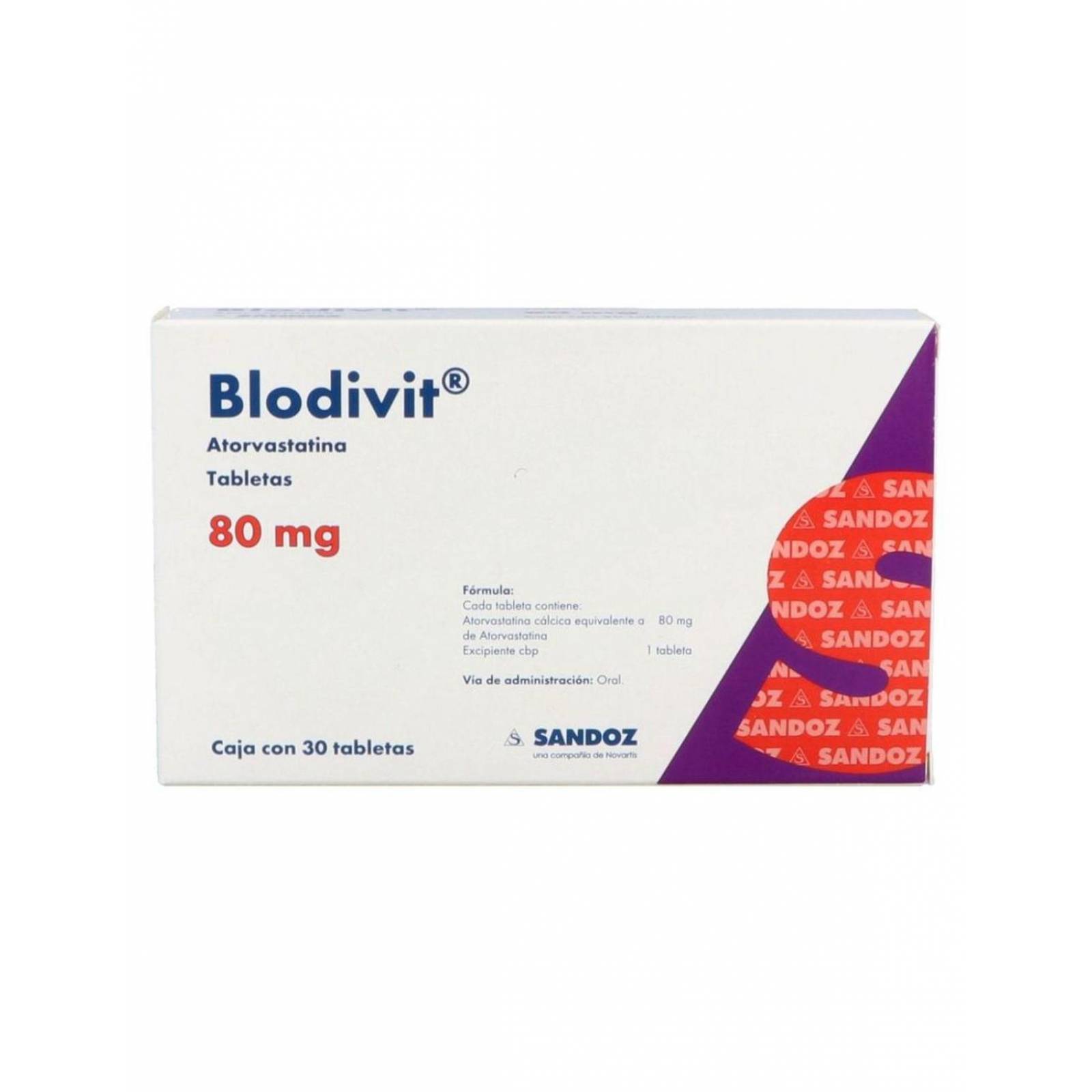 Blodivit 80 mg Caja Con 30 Tabletas 