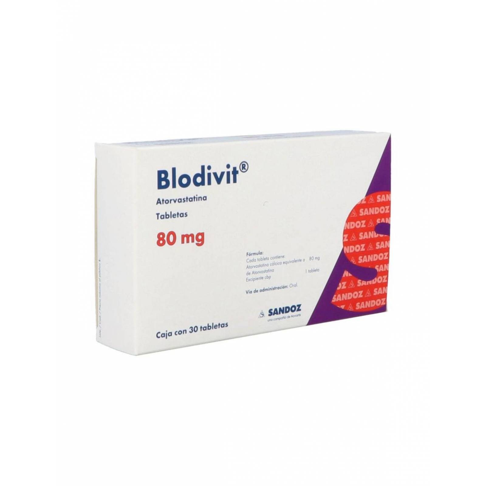 Blodivit 80 mg Caja Con 30 Tabletas 
