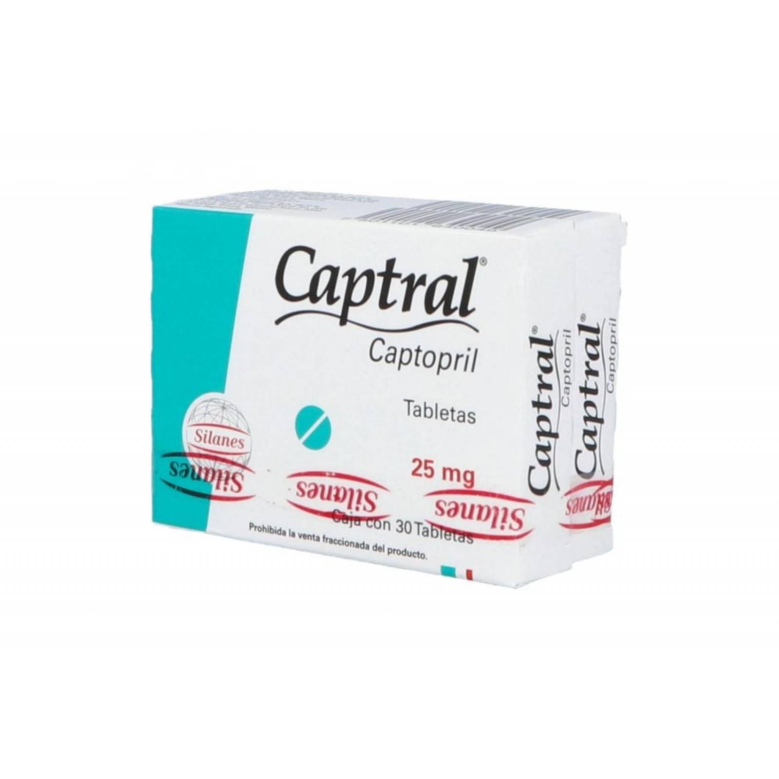 Captral 25 mg Caja Con 30 Tabletas 
