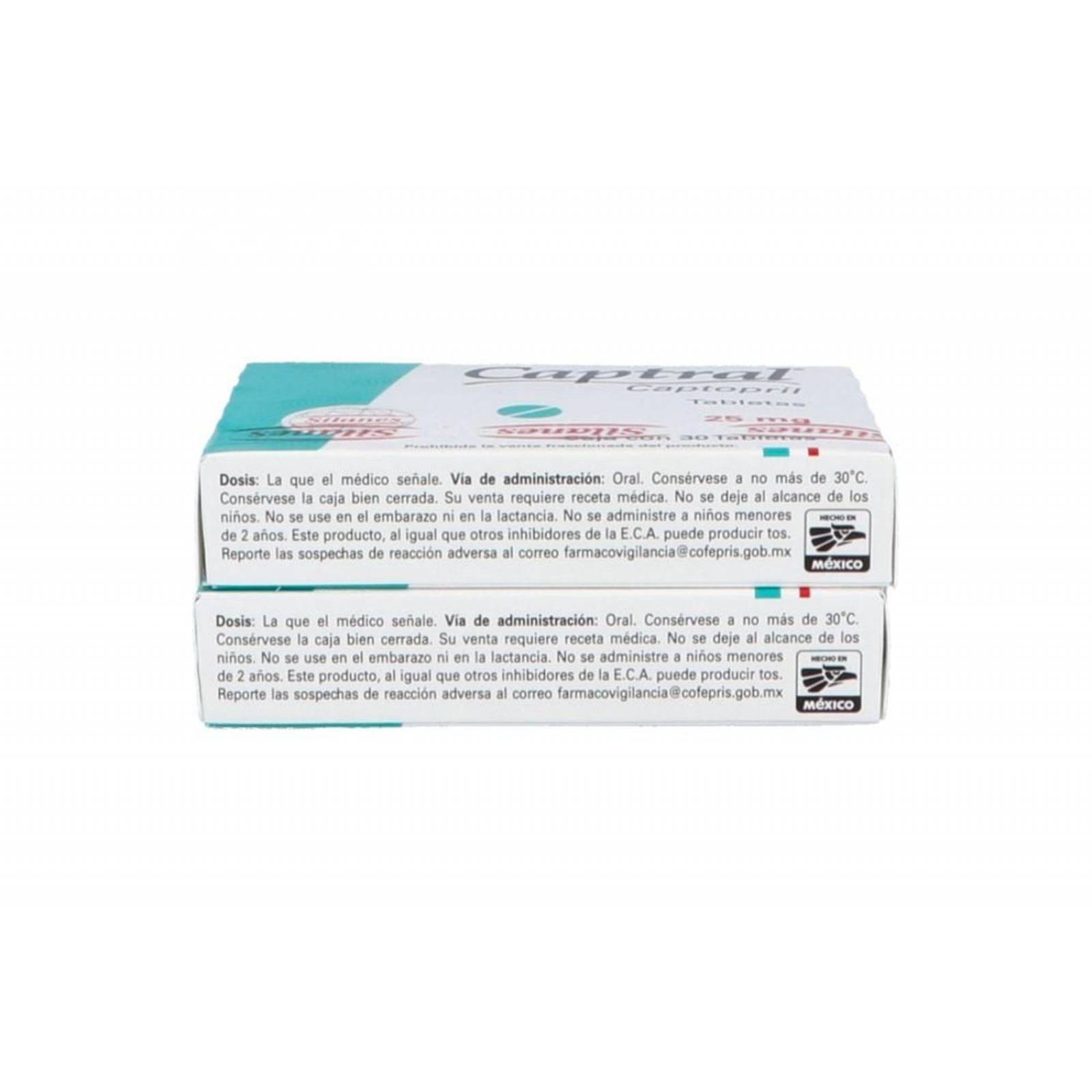 Captral 25 mg Caja Con 30 Tabletas 