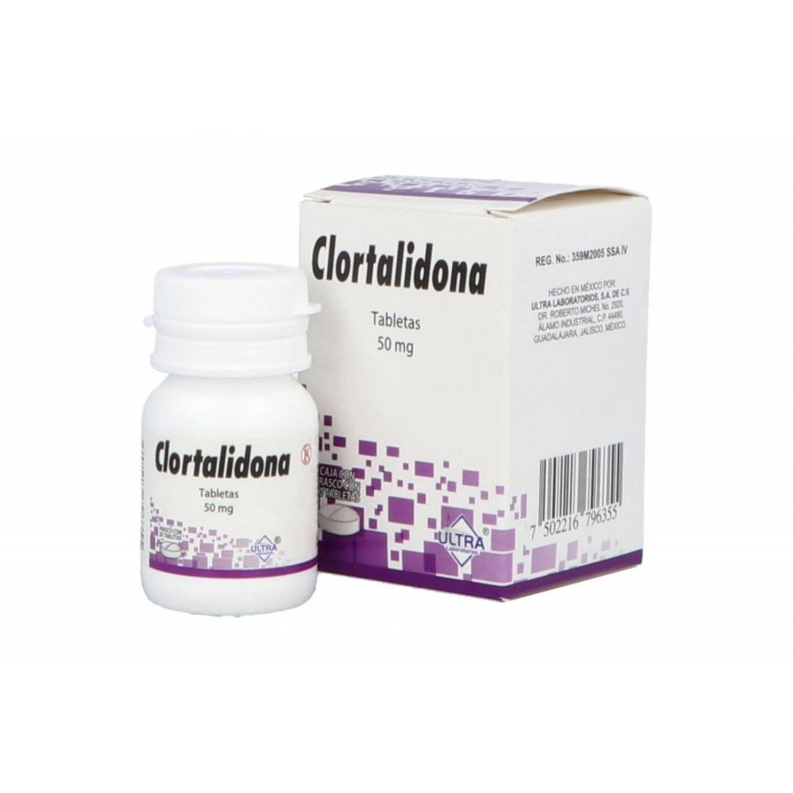 Clortalidon 50 mg Caja Con 30 Tabletas 