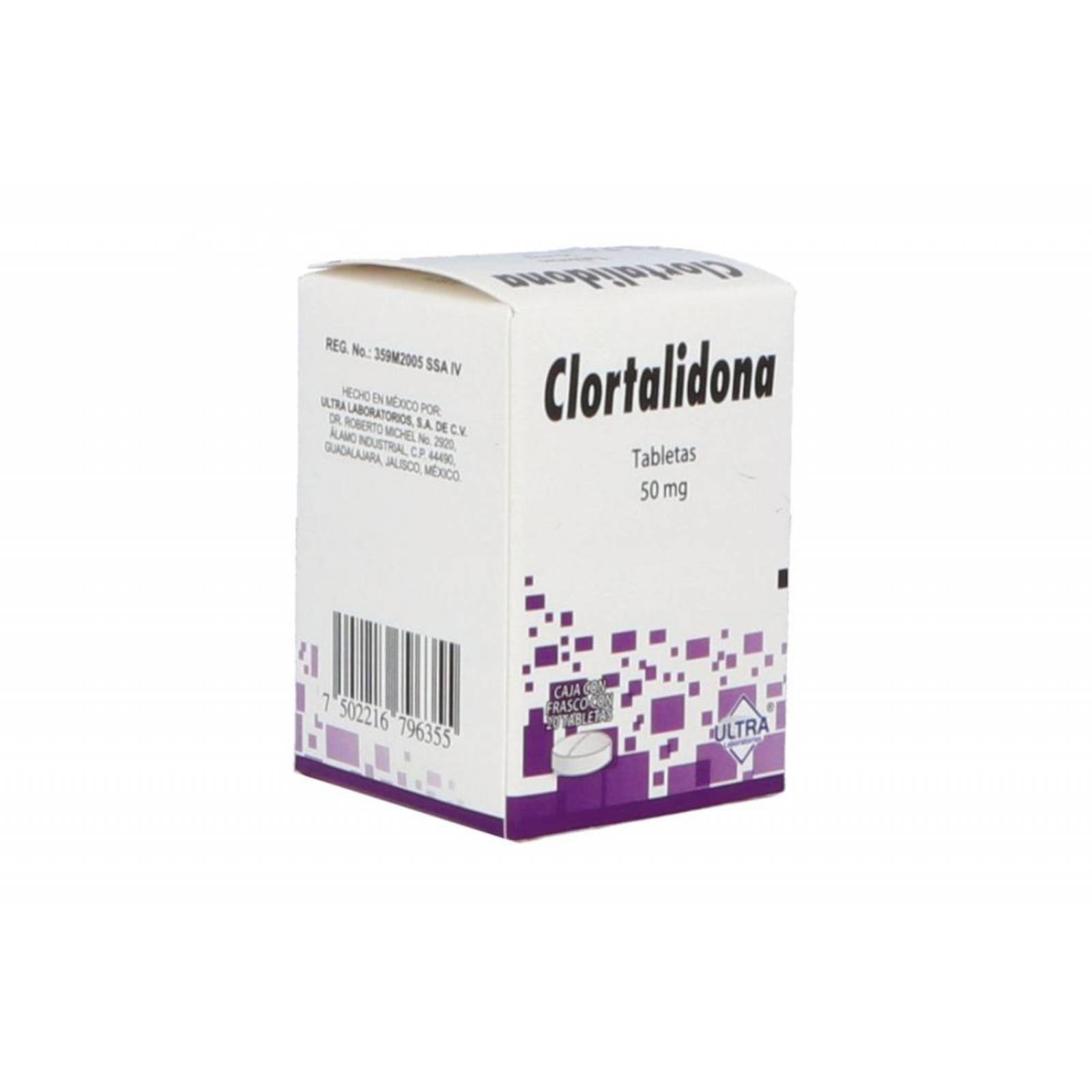 Clortalidon 50 mg Caja Con 30 Tabletas 