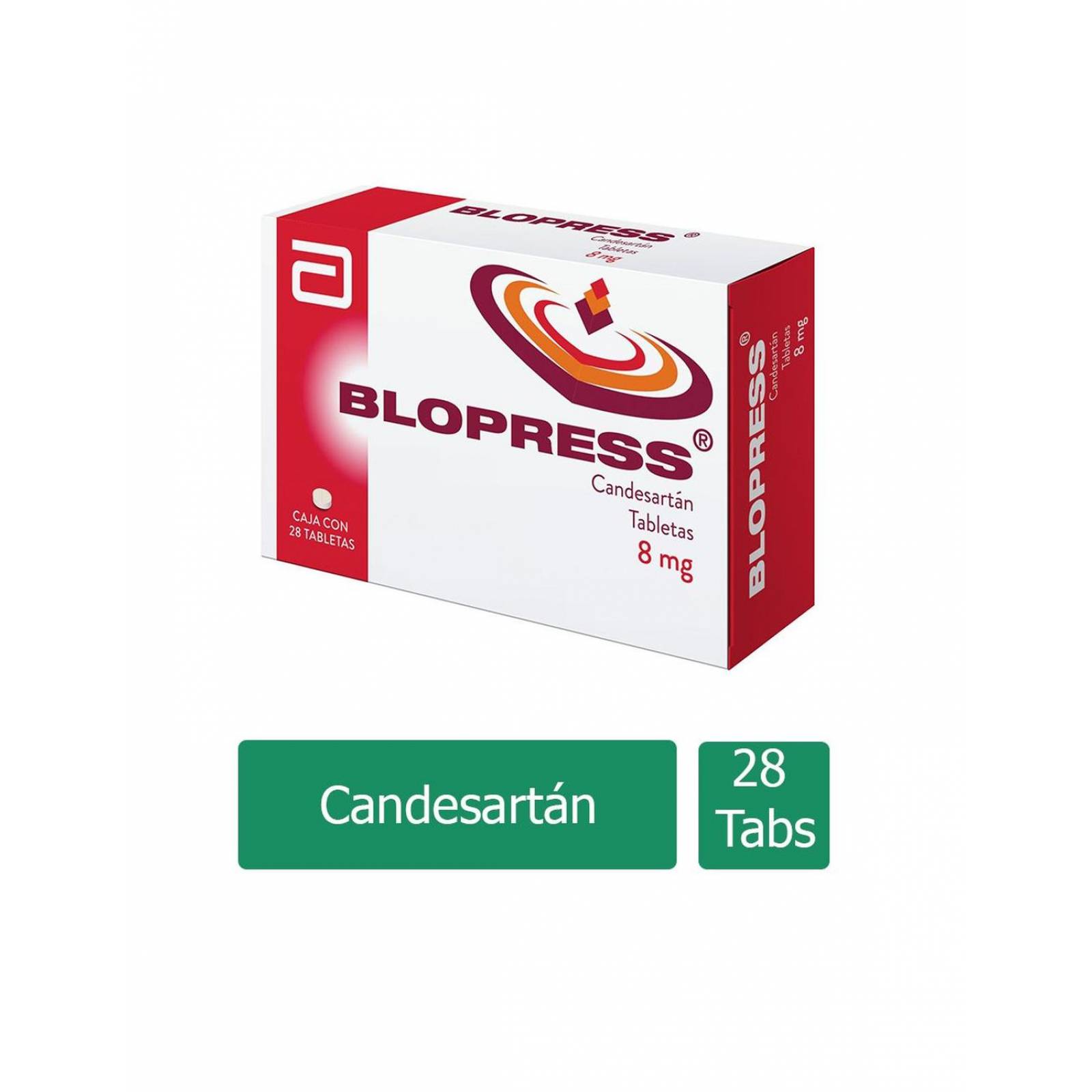 Blopress 8 mg Caja Con 28 Tabletas 