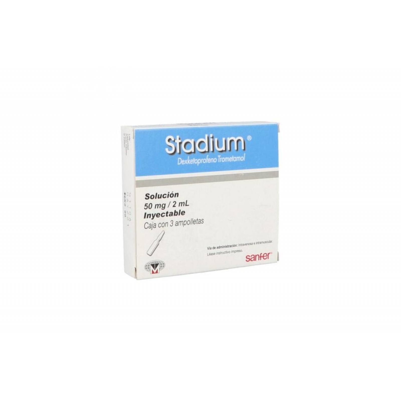 Stadium Solución Inyectable 50 mg Caja Con 3 Ampolletas 