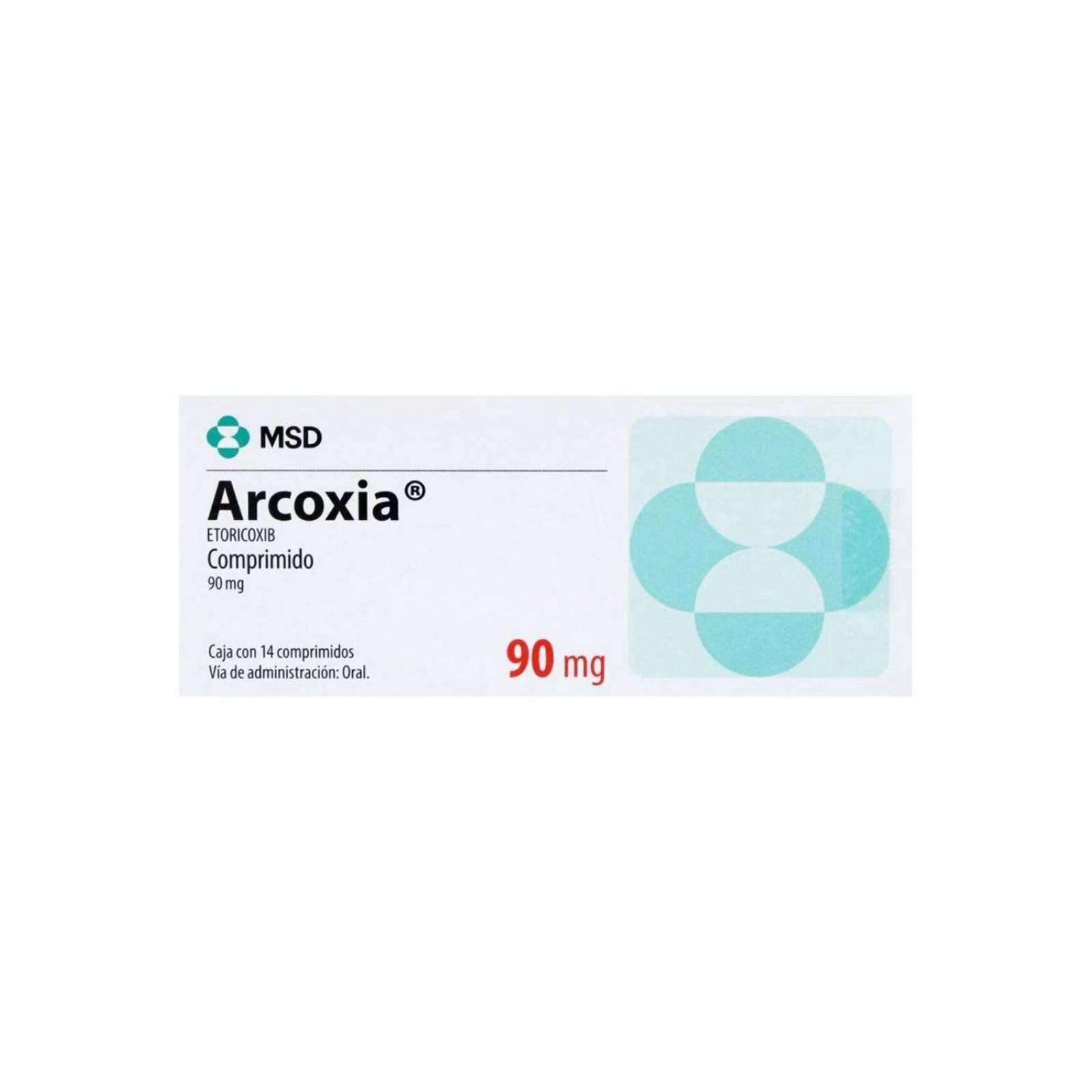 Arcoxia 90 mg Caja Con 14 Comprimidos 