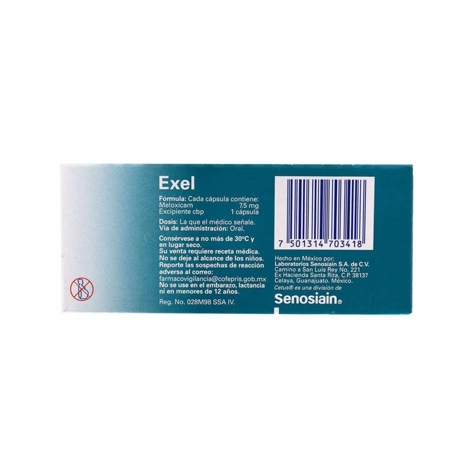 Exel 7.5 mg Caja Con 20 Cápsulas 