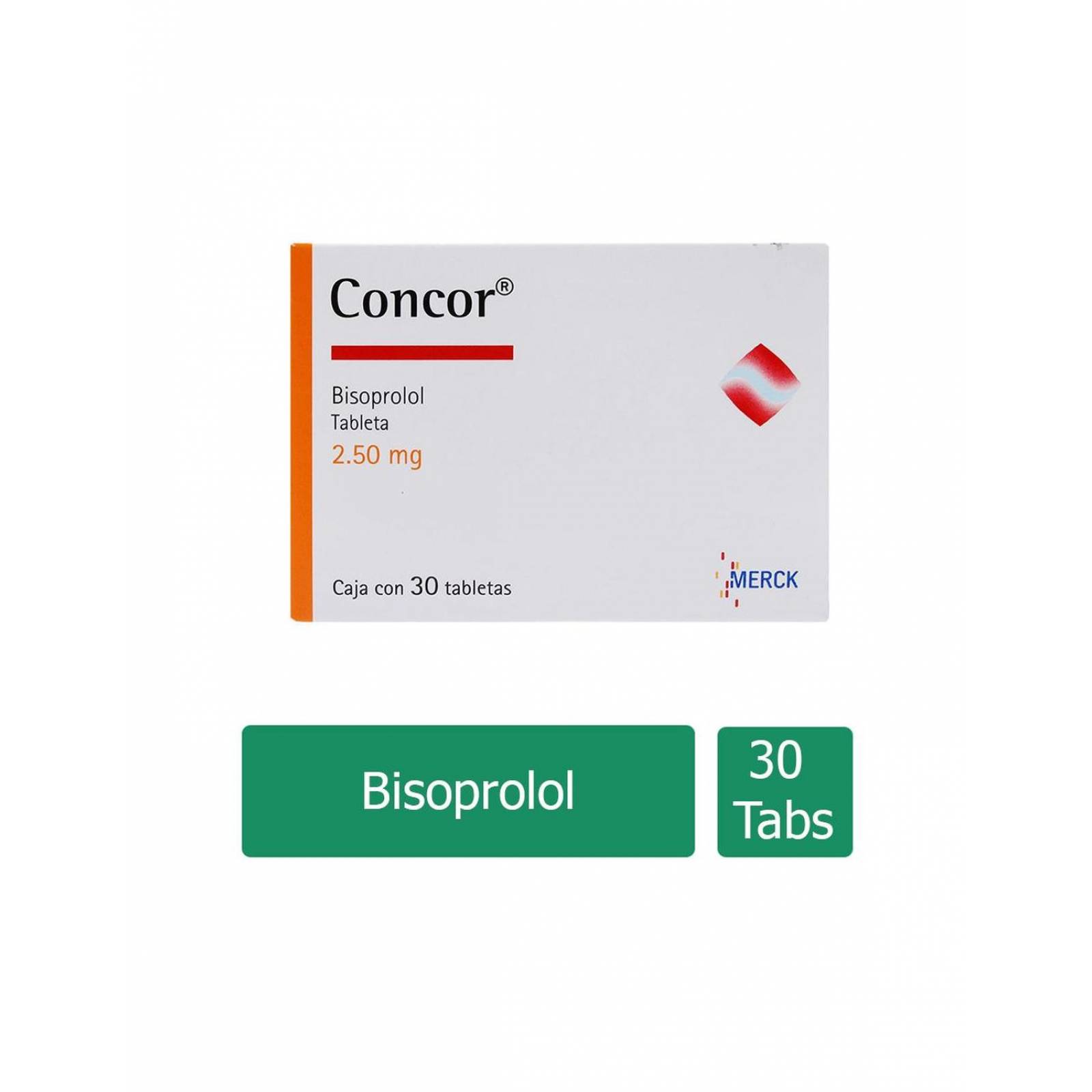 Concor 2.50 mg Caja Con 30 Grageas 