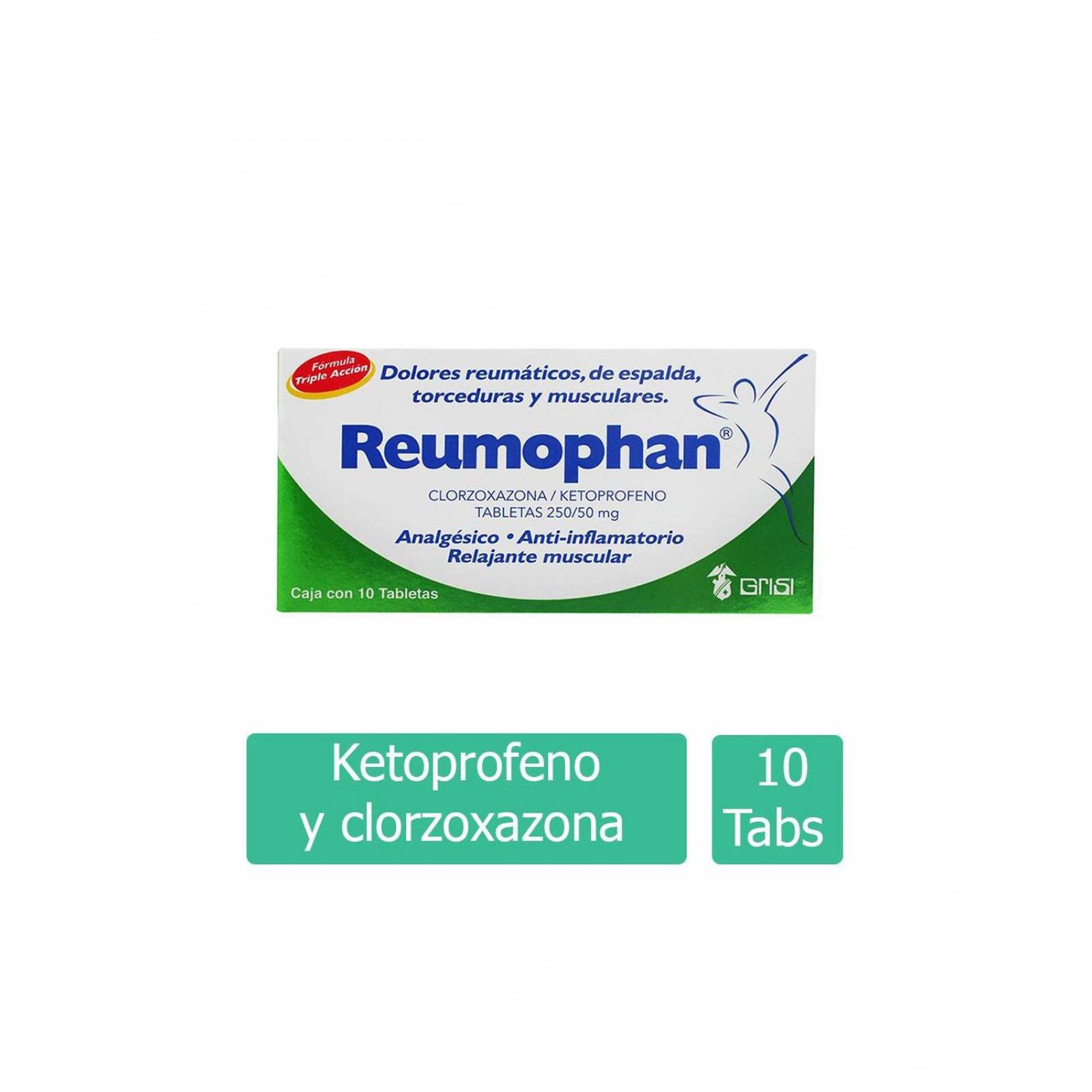 Reumophan 250 mg/ 50 mg Caja Con 10 Tabletas 