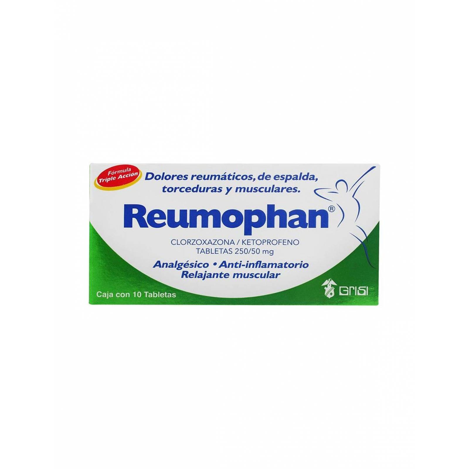 Reumophan 250 mg/ 50 mg Caja Con 10 Tabletas 