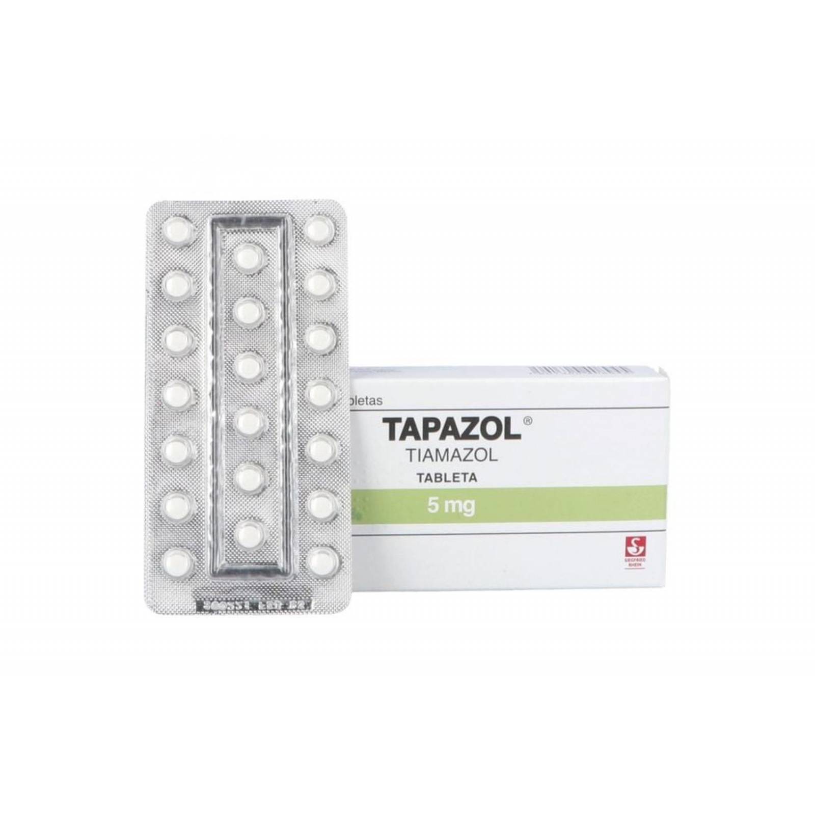 Tapazol 5 mg Caja Con 60 Tabletas 