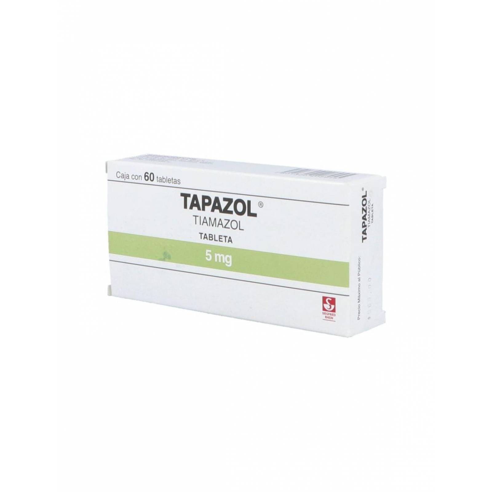 Tapazol 5 mg Caja Con 60 Tabletas 