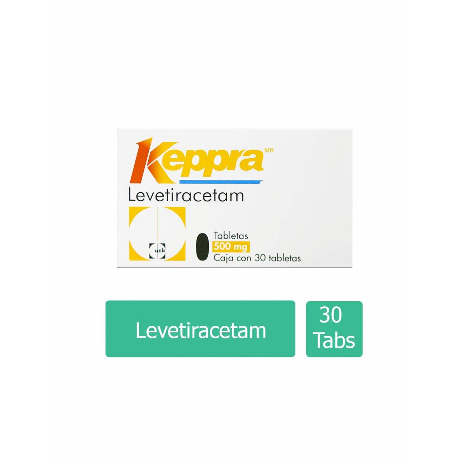 Keppra 500 mg Caja Con 30 Tabletas 
