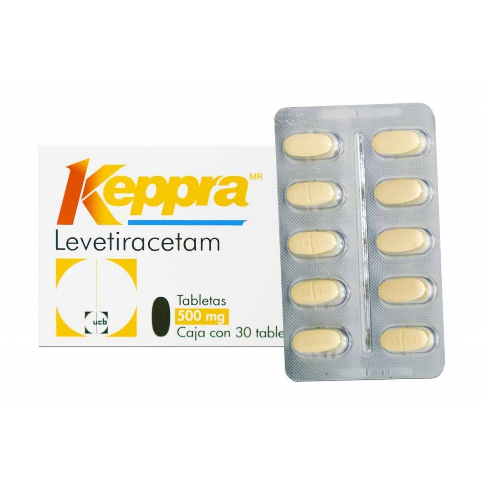 Keppra 500 mg Caja Con 30 Tabletas 