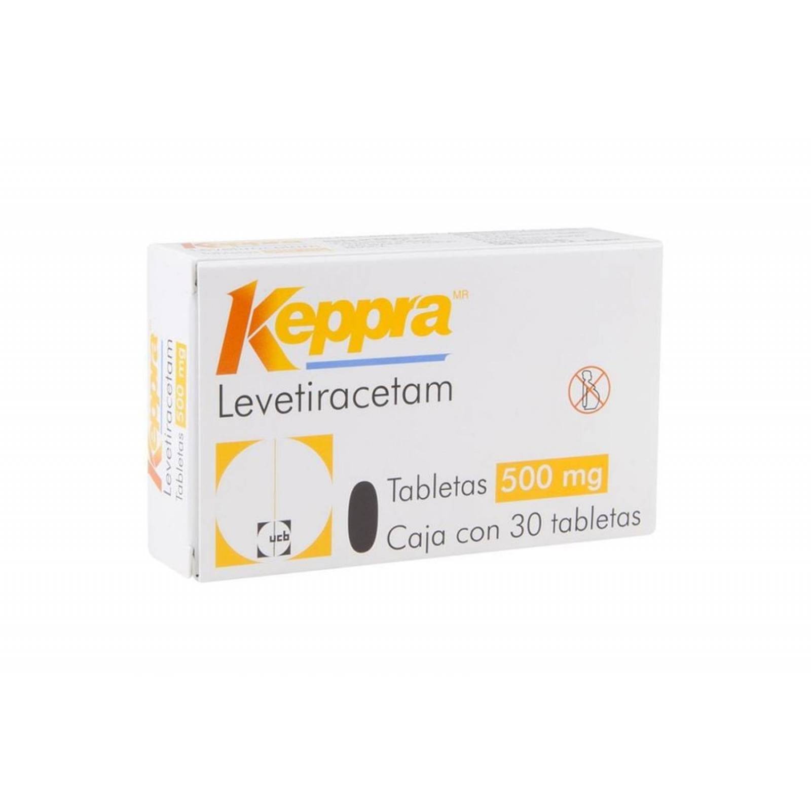 Keppra 500 mg Caja Con 30 Tabletas 