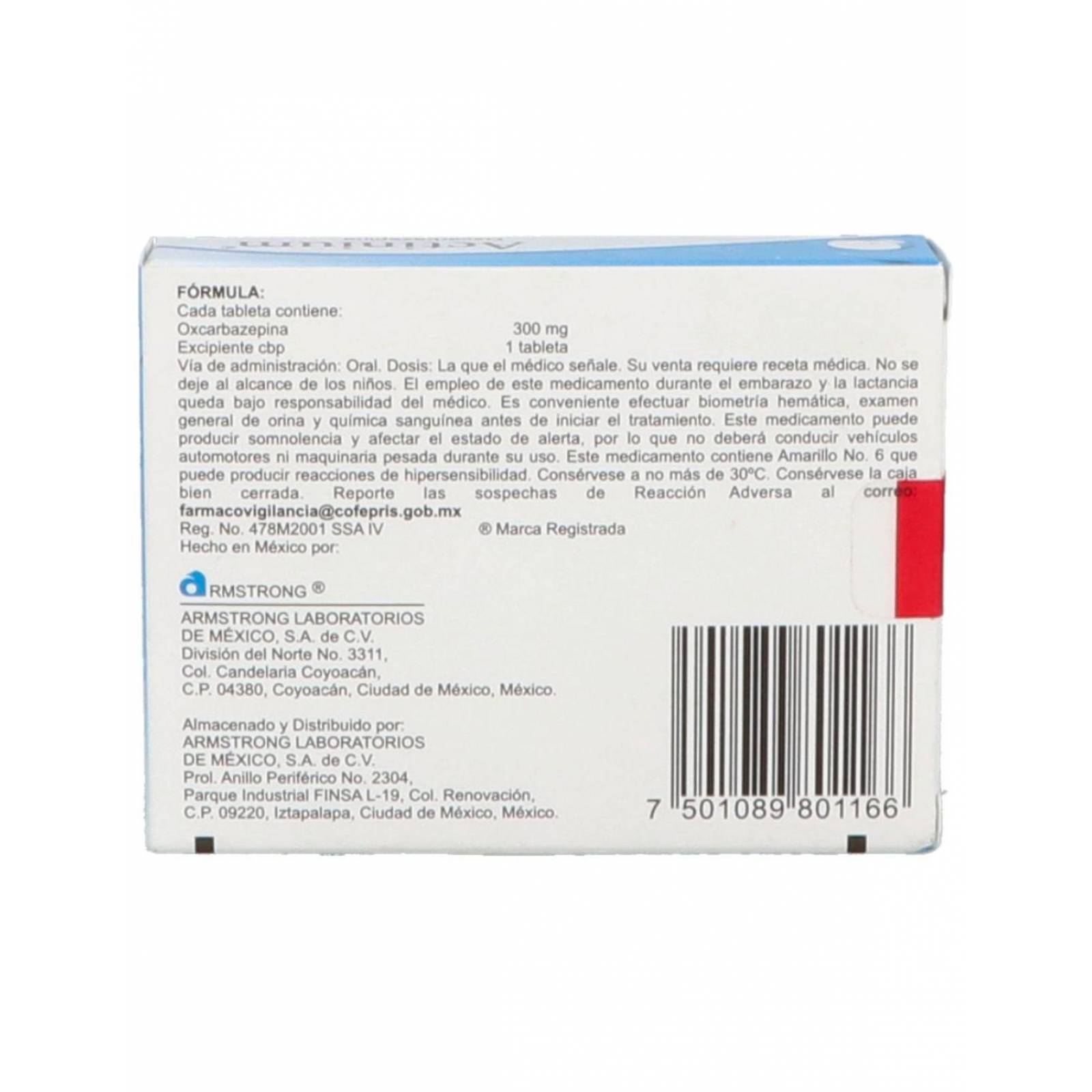 Actinum 300 mg Caja Con 20 Tabletas 