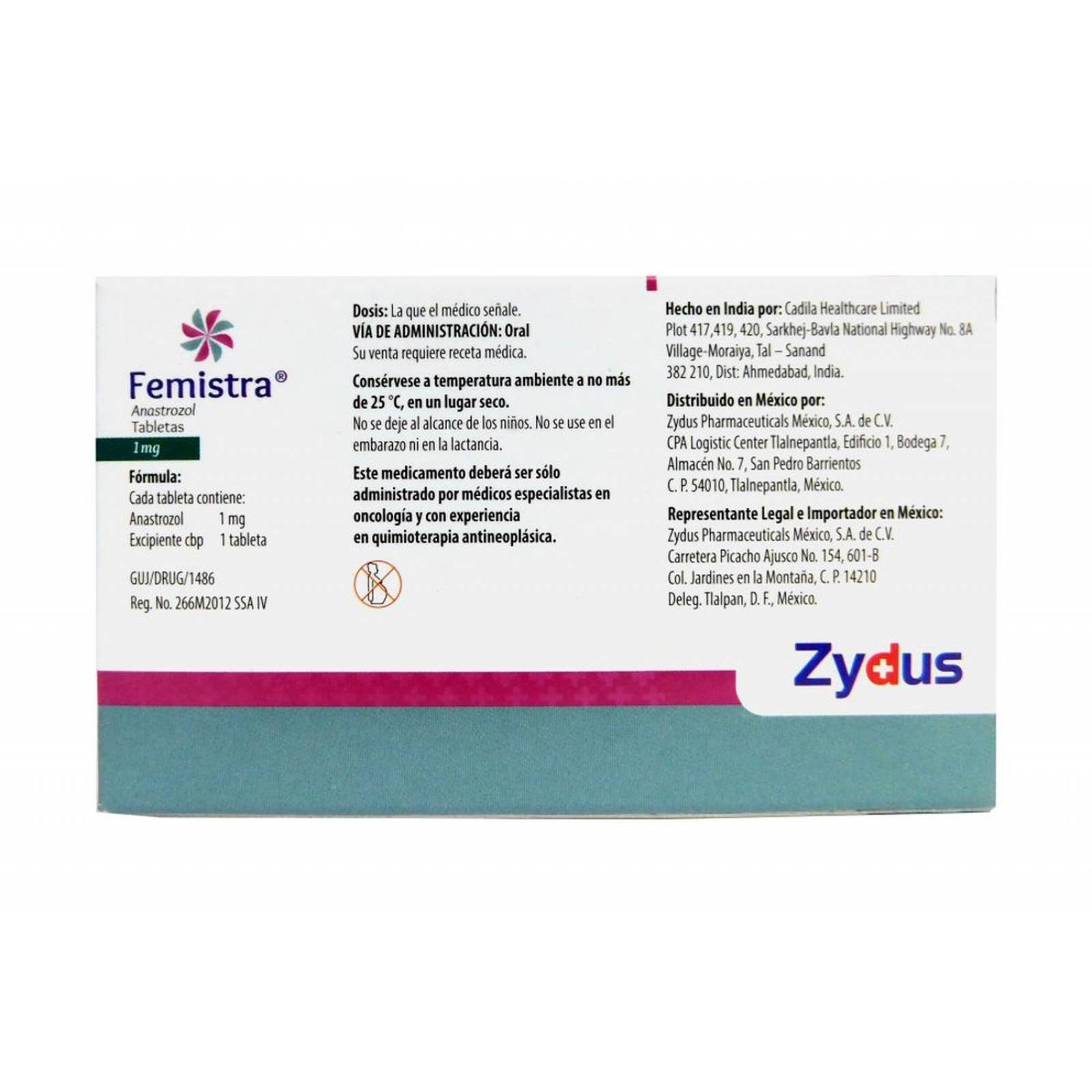 Femistra 1 mg Caja Con 28 Tabletas 
