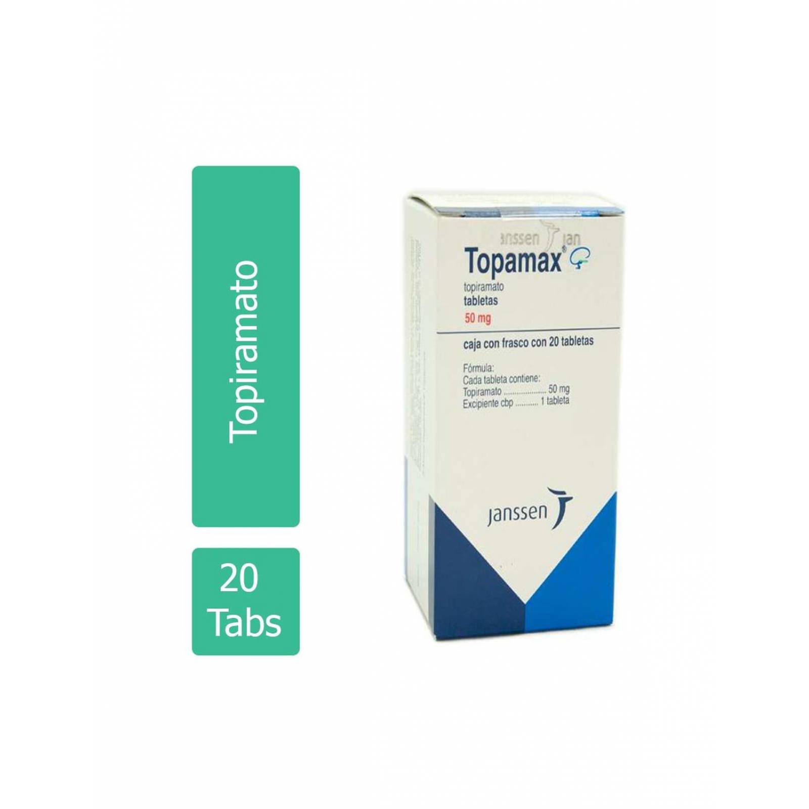 Topamax 50 mg Caja Con Frasco Con 20 Tabletas 