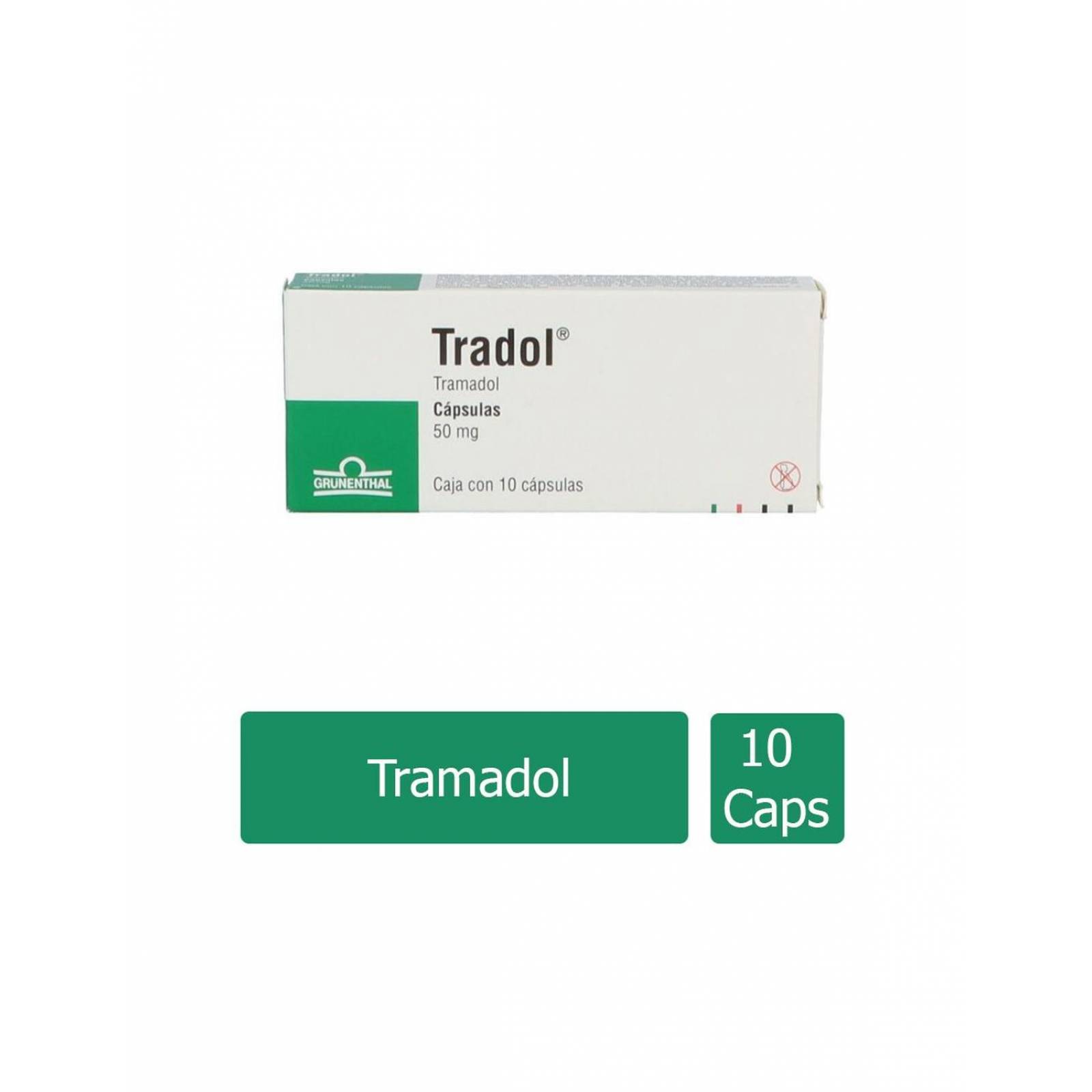 Tradol 50 mg Caja Con 10 Cápsulas 