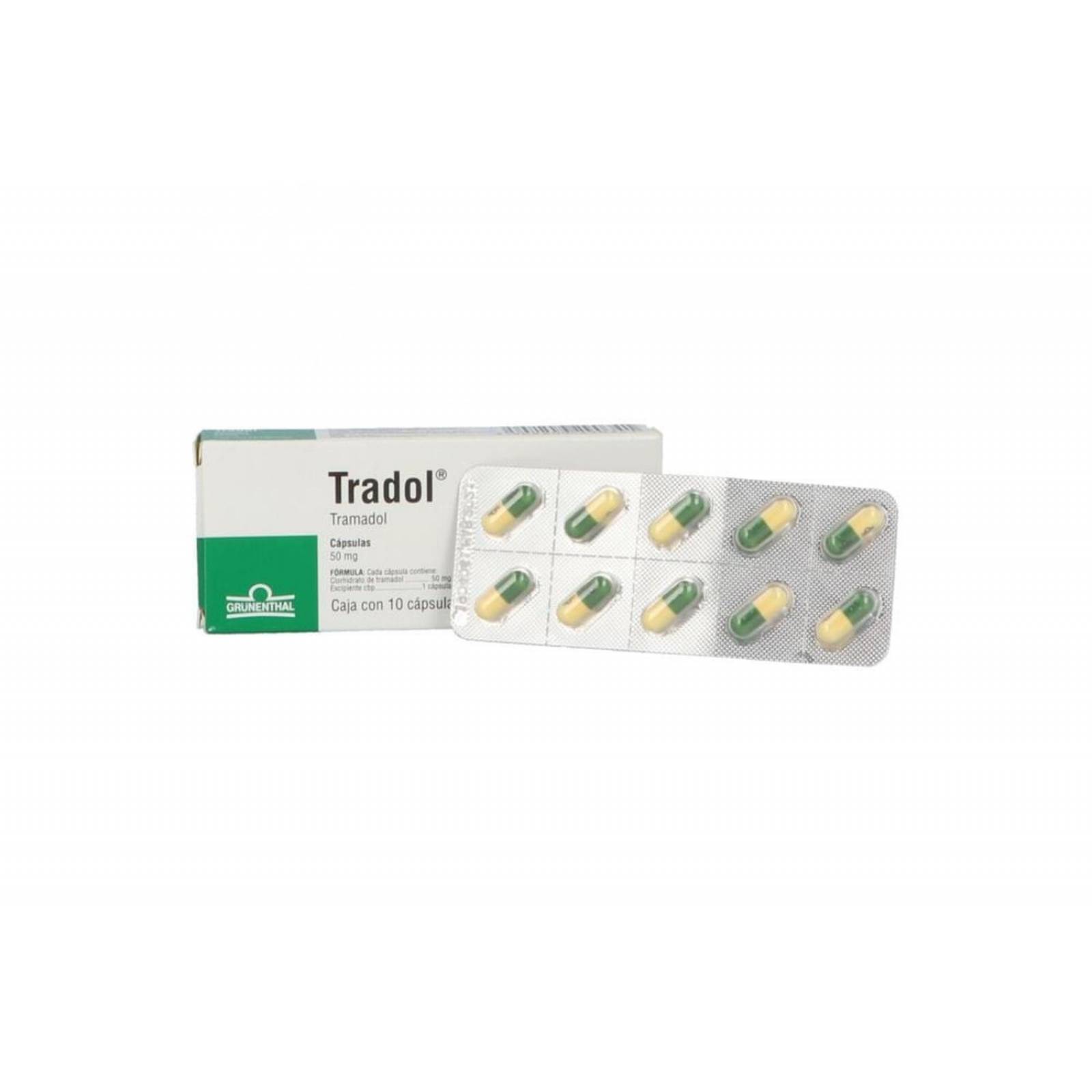 Tradol 50 mg Caja Con 10 Cápsulas 