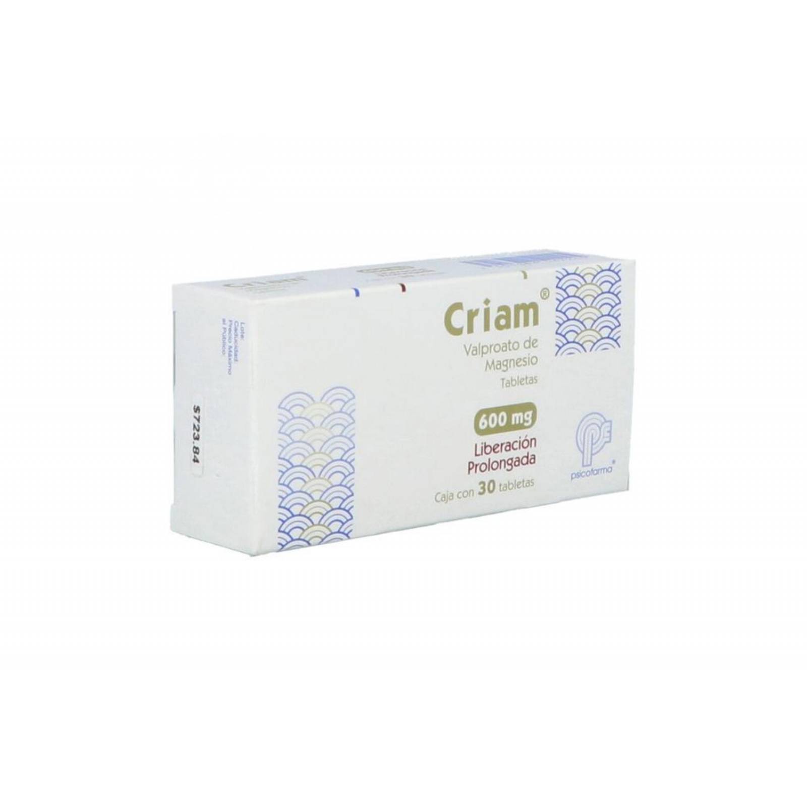 Criam 600 mg Caja Con 30 Tabletas 