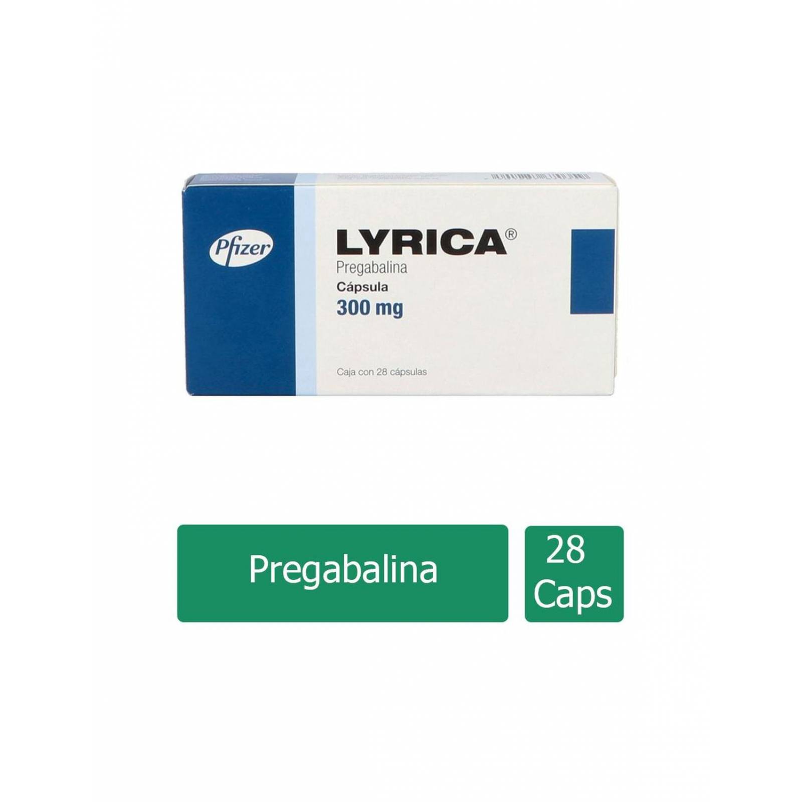 Lyrica 300 mg Caja Con 28 Cápsulas 