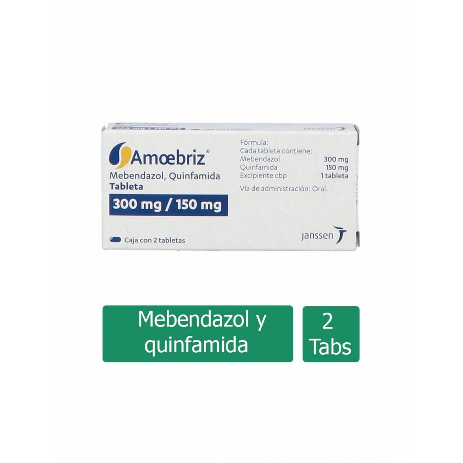 Amoebriz 300 mg / 150 mg Caja Con 2 Tabletas 