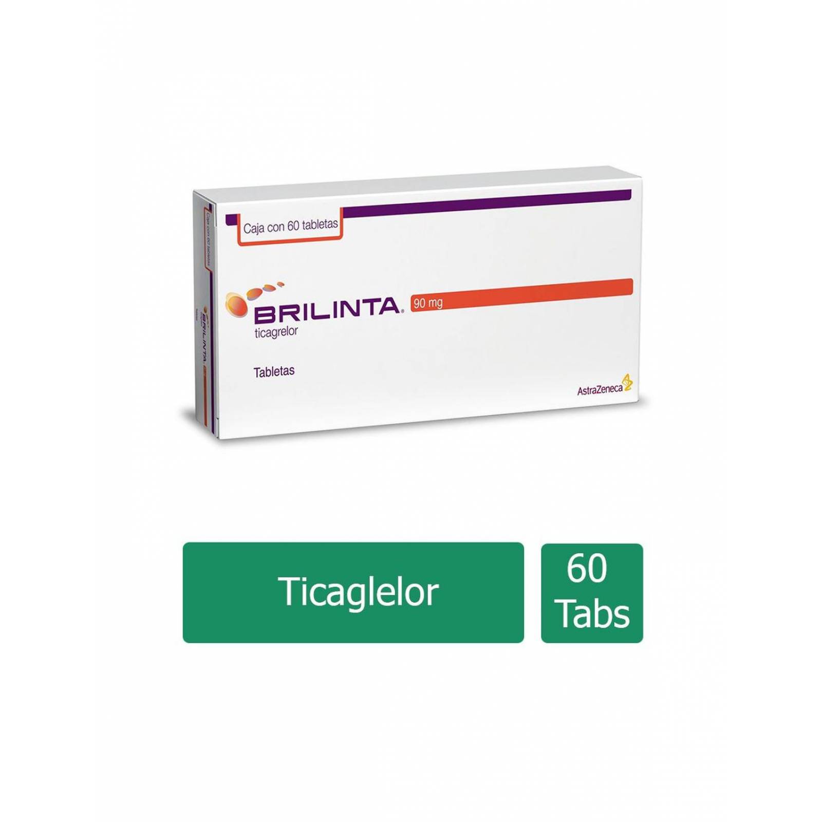 Brilinta 90 mg Caja con 60 Tabletas - RX 