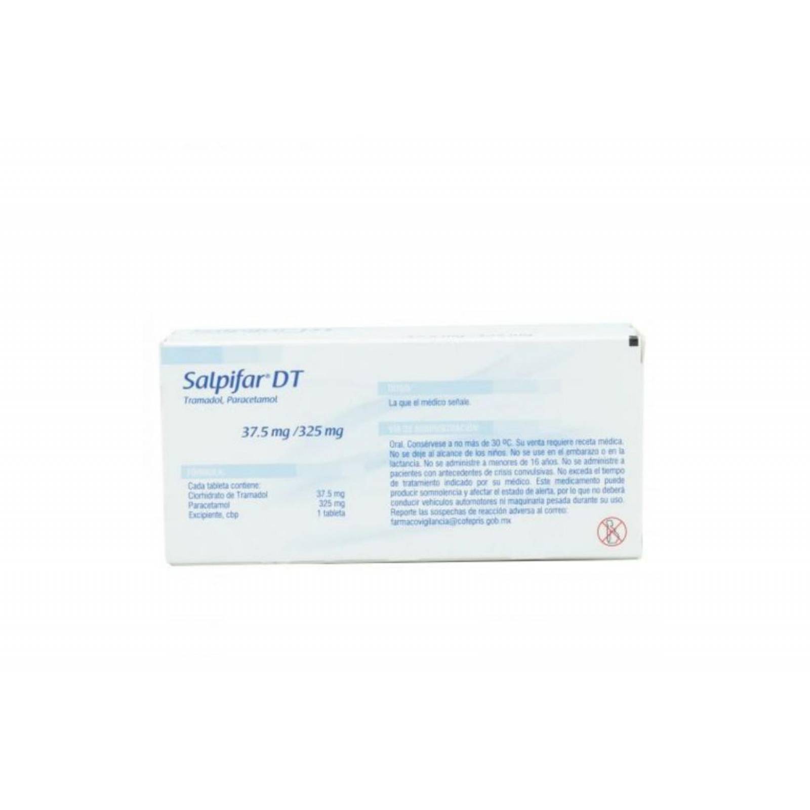 Salpifar Dt 37.5 mg/325 mg Caja Con 20 Tabletas 
