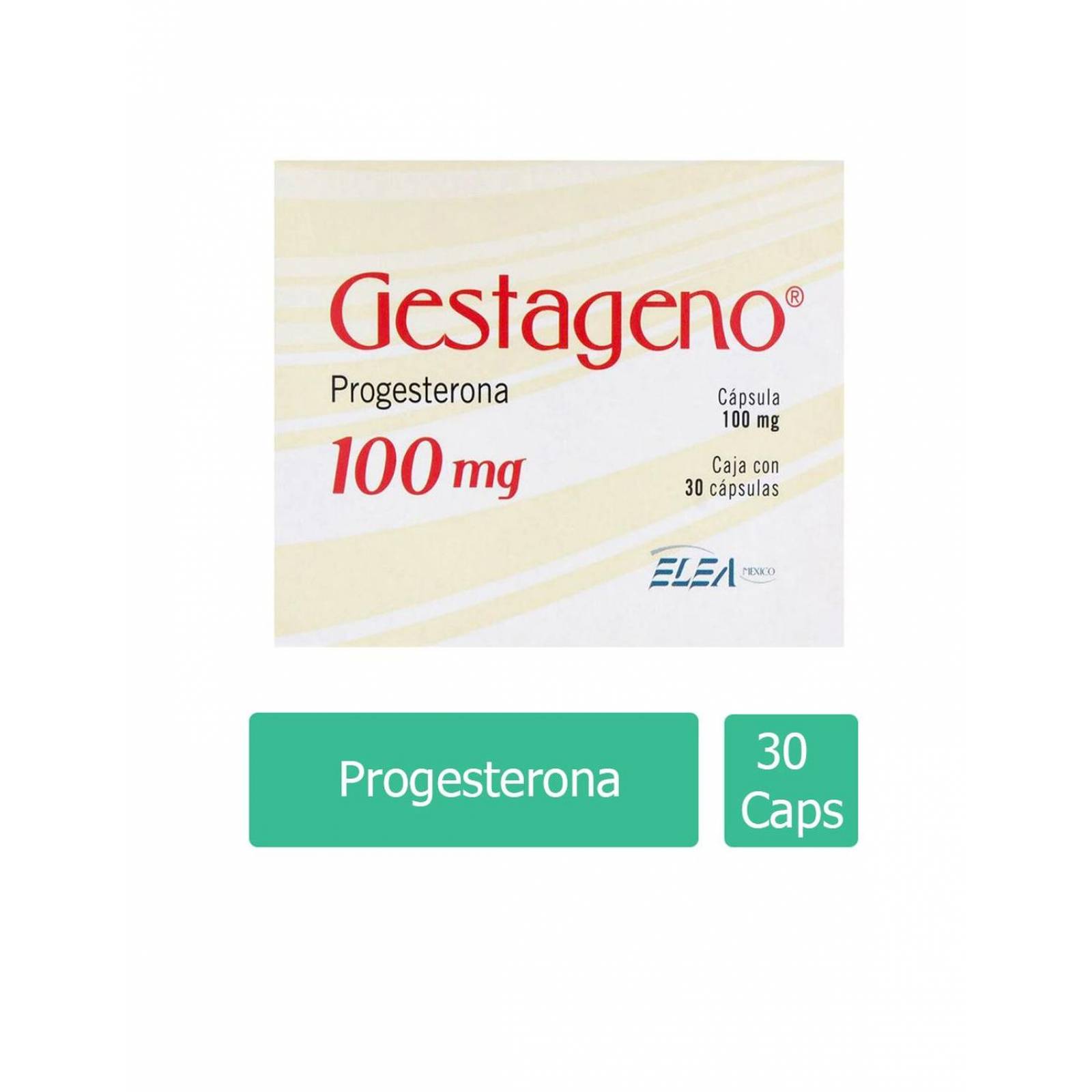 Gestageno 100 mg Caja Con 30 Cápsulas 