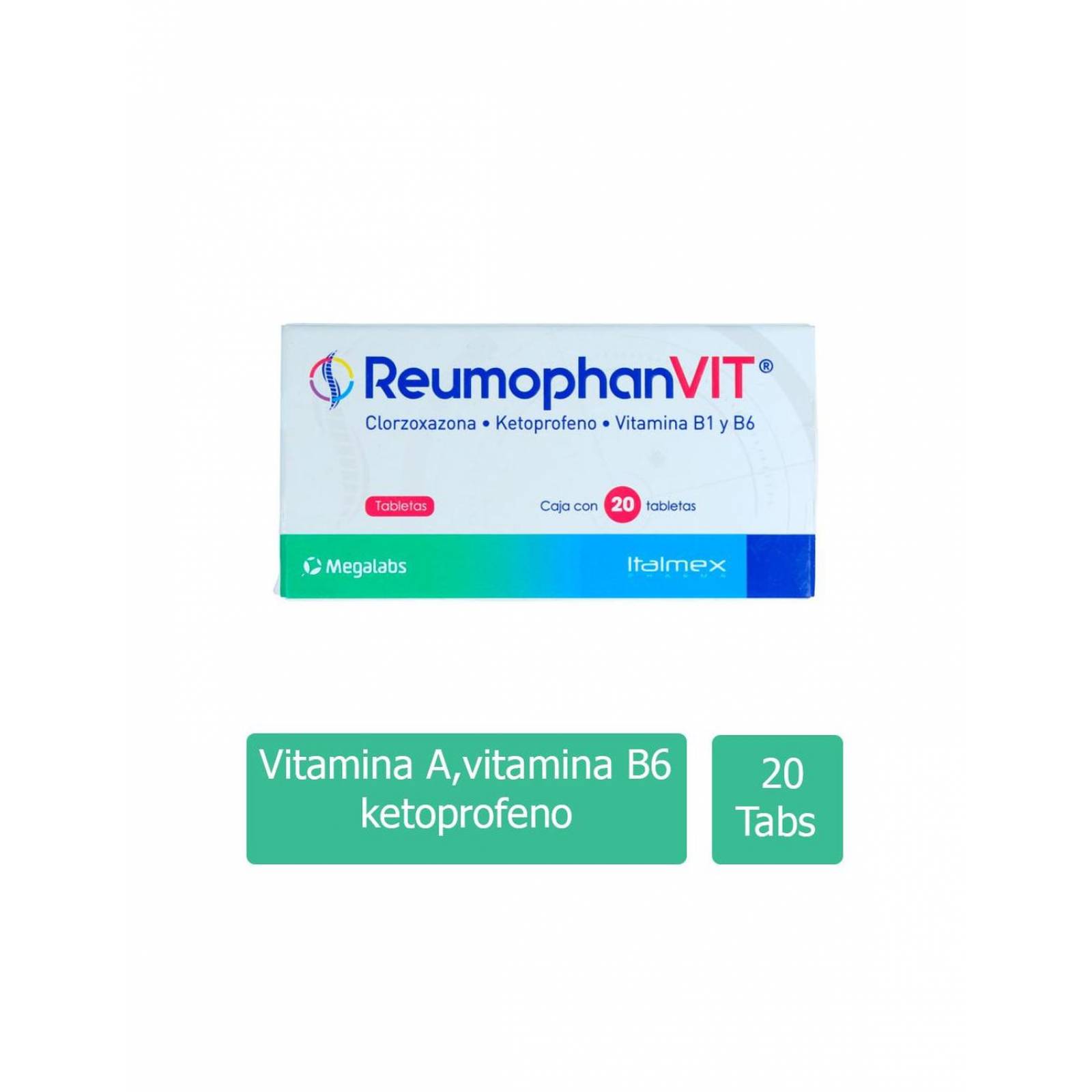 Reumophan Vit 250 mg Caja Con 20 Tabletas 