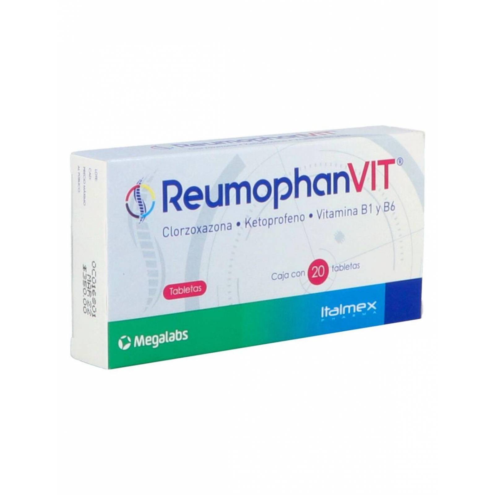 Reumophan Vit 250 mg Caja Con 20 Tabletas 