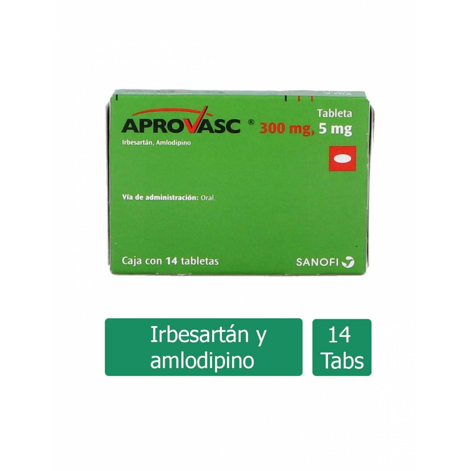 Aprovasc 300 mg / 5 mg Caja Con 14 Tabletas 