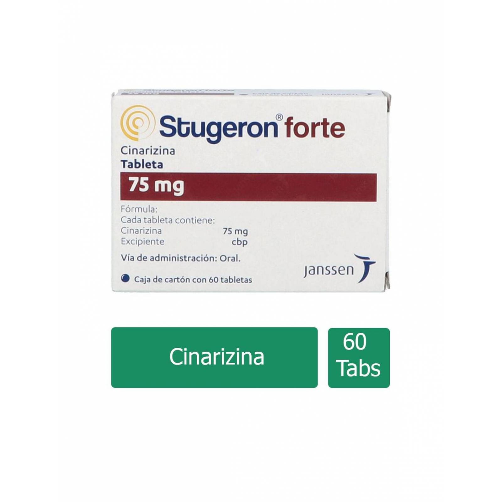Stugeron Forte 75mg Caja Con 60 Tabletas 