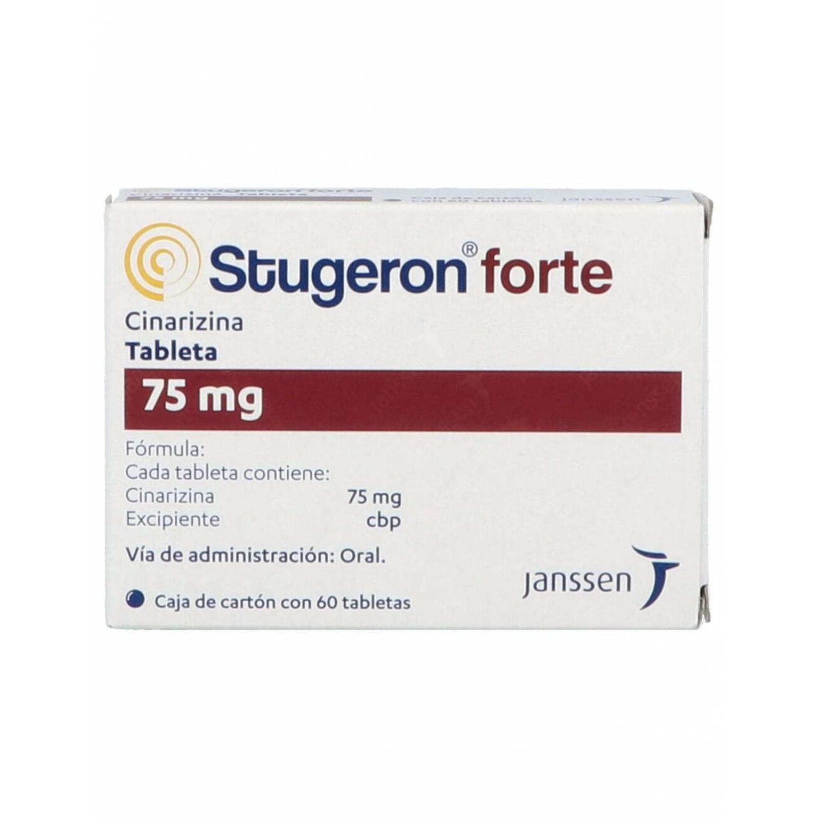 Stugeron Forte 75mg Caja Con 60 Tabletas 