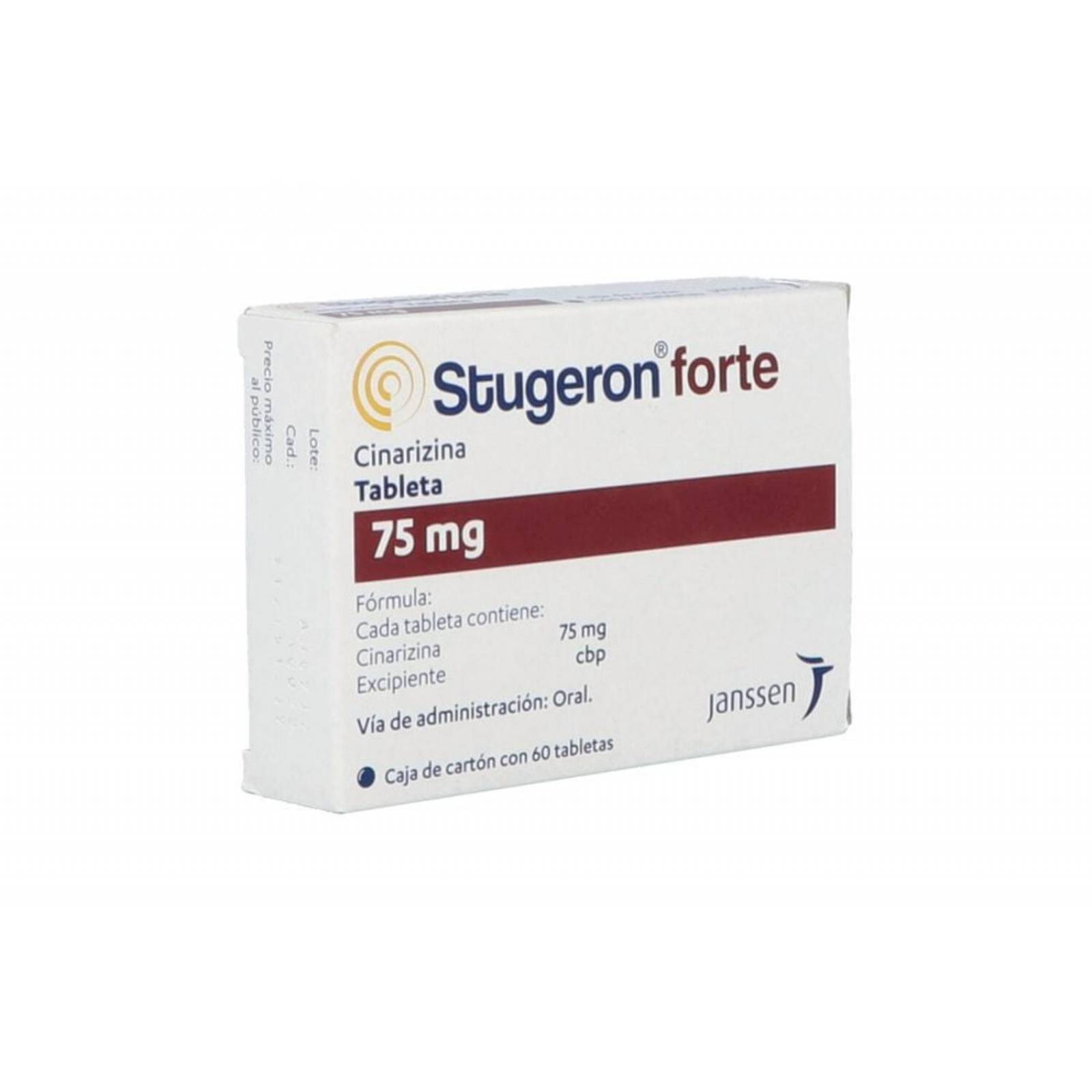 Stugeron Forte 75mg Caja Con 60 Tabletas 