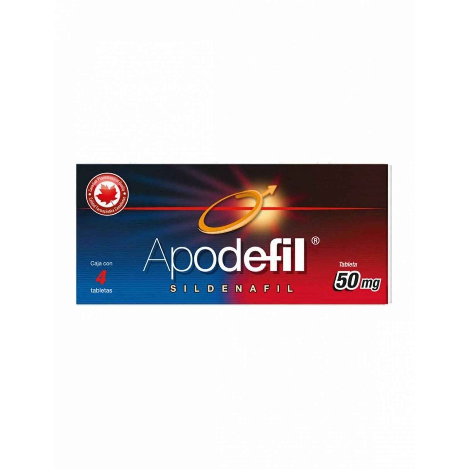 Apodefil 50 mg Caja Con 4 Tabletas 